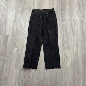 Vintage Levis 501 Student XX Jeans 28x30 (Fits 28x25) Black Denim Chopped 90s